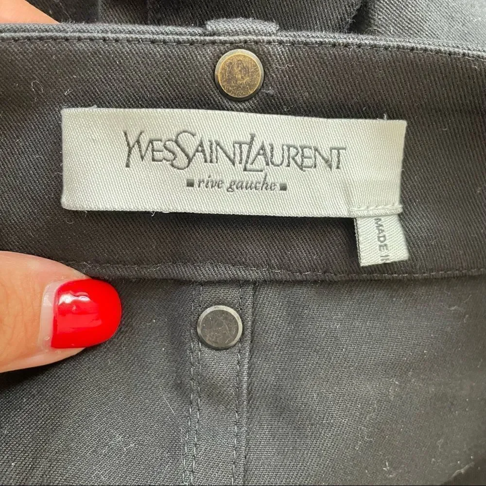 Yves Saint Laurent Black Midi Pencil Skirt - size 36 - Picture 5 of 7